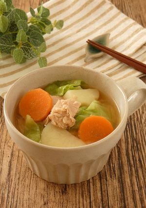 春野菜とツナの味噌汁-レシピのメイン写真