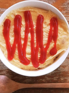 簡単!レンジでオートミールオムライス-レシピのメイン写真