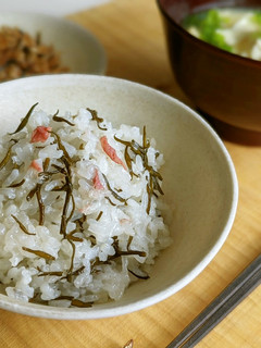 レンジで簡単!桜香る 若ひじきおこわ-レシピのメイン写真