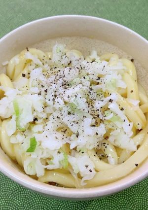 減塩❁ 釜玉うどん-レシピのメイン写真