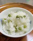 ねこぶだしで豆ごはん（えんどう豆）簡単！