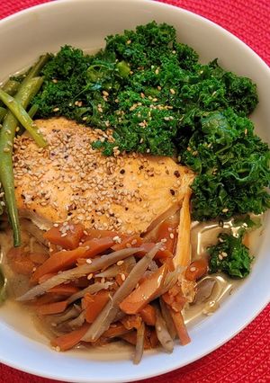 サーモンの野菜盛々オートミールだし茶漬け-レシピのメイン写真