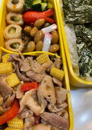 柚子胡椒豚野菜炒め弁当-レシピのメイン写真