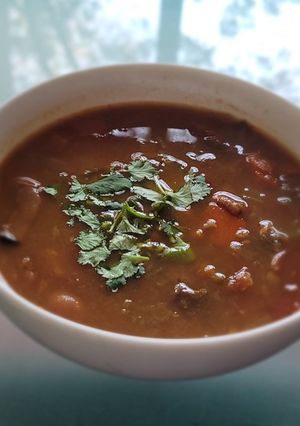 豆とたっぷり野菜のカレートマト風味スープ-レシピのメイン写真