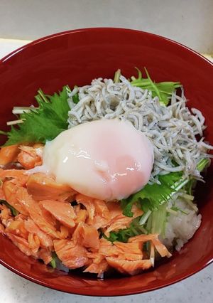 茹で鮭としらす丼-レシピのメイン写真