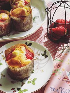 いちごとクリームチーズのマフィン-レシピのメイン写真