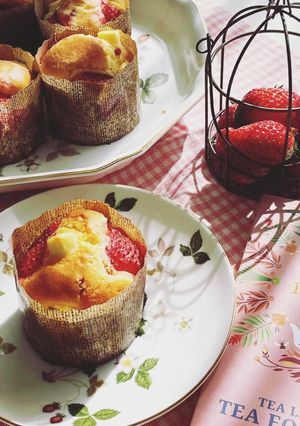 いちごとクリームチーズのマフィン-レシピのメイン写真