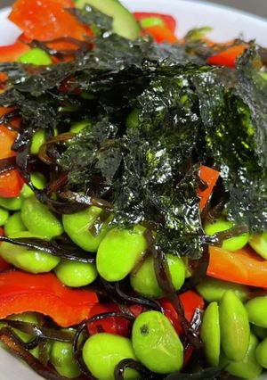 枝豆きゅうりとパプリカの塩昆布炒め-レシピのメイン写真