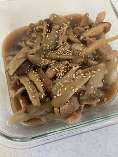 豚こまとごぼう、椎茸のしぐれ煮風-レシピのメイン写真