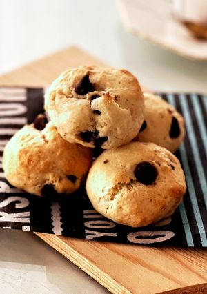 卵なし、材料4つ！HMで♪チョコスコーン-レシピのメイン写真