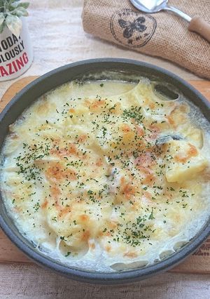 白身魚とじゃがいもエリンギの豆乳グラタン-レシピのメイン写真