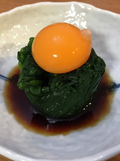 映える副菜 月見ほうれん草-レシピのメイン写真