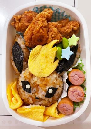 ポケモン　ブースター　お弁当　キャラ弁-レシピのメイン写真