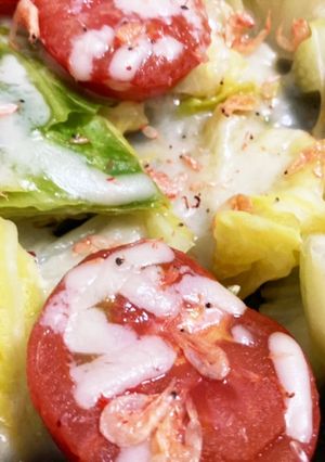 春キャベツと干しエビのチーズ蒸し-レシピのメイン写真
