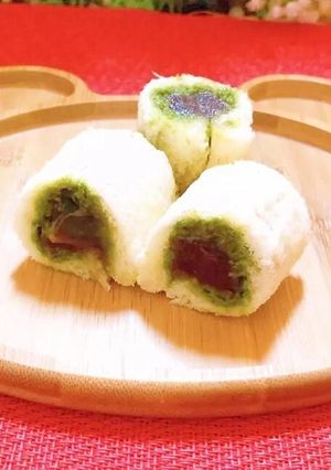 オヤツに抹茶練乳&餡子の簡単ロールサンド-レシピのメイン写真