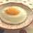一人ご飯にノンオイル✿レンジで目玉焼き✿