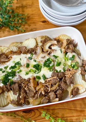 じゃがいもと牛肉のケチャップチーズ焼き-レシピのメイン写真
