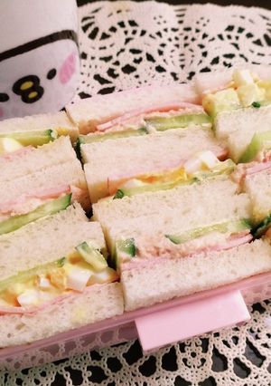 サンドイッチのお弁当♫-レシピのメイン写真