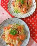 いくらとサーモンの親子和風パスタ