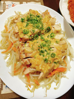 *鶏もも&もやしの味噌だれ蒸し~レンチン-レシピのメイン写真