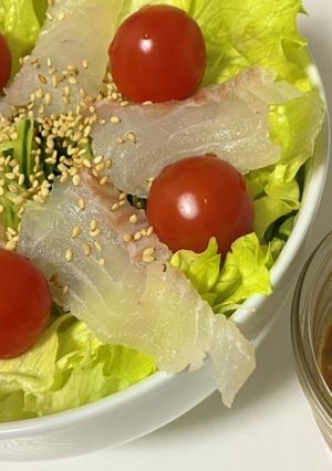 くるみダレの棒々鶏風鯛サラダ-レシピのメイン写真
