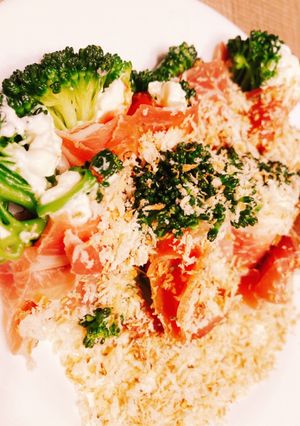 ブロッコリーの生ハム巻き　パン粉のせ-レシピのメイン写真