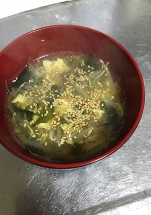 もやしとわかめの卵スープ-レシピのメイン写真