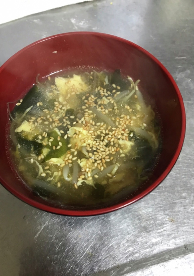 もやしとわかめの卵スープ-レシピのメイン写真