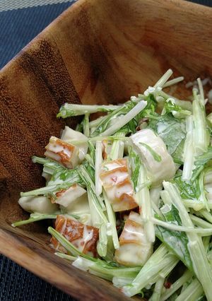 調味料は2つだけ!水菜とちくわのマヨ和え-レシピのメイン写真