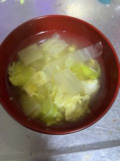 白菜と卵のコンソメスープ-レシピのメイン写真