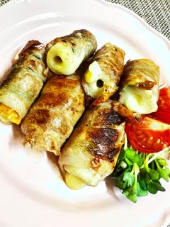 ちくわの、とろ〜りチーズ、大葉肉巻き。-レシピのメイン写真