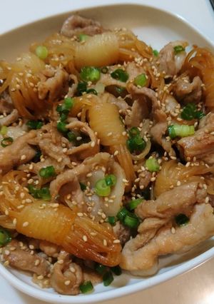 簡単!激ウマ!豚こまとしらたきの佃煮風♪-レシピのメイン写真