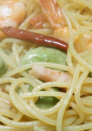 そら豆とえびのパスタ-レシピのメイン写真