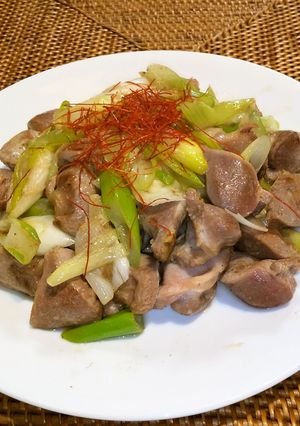 たっぷり長ねぎと砂肝炒め-レシピのメイン写真