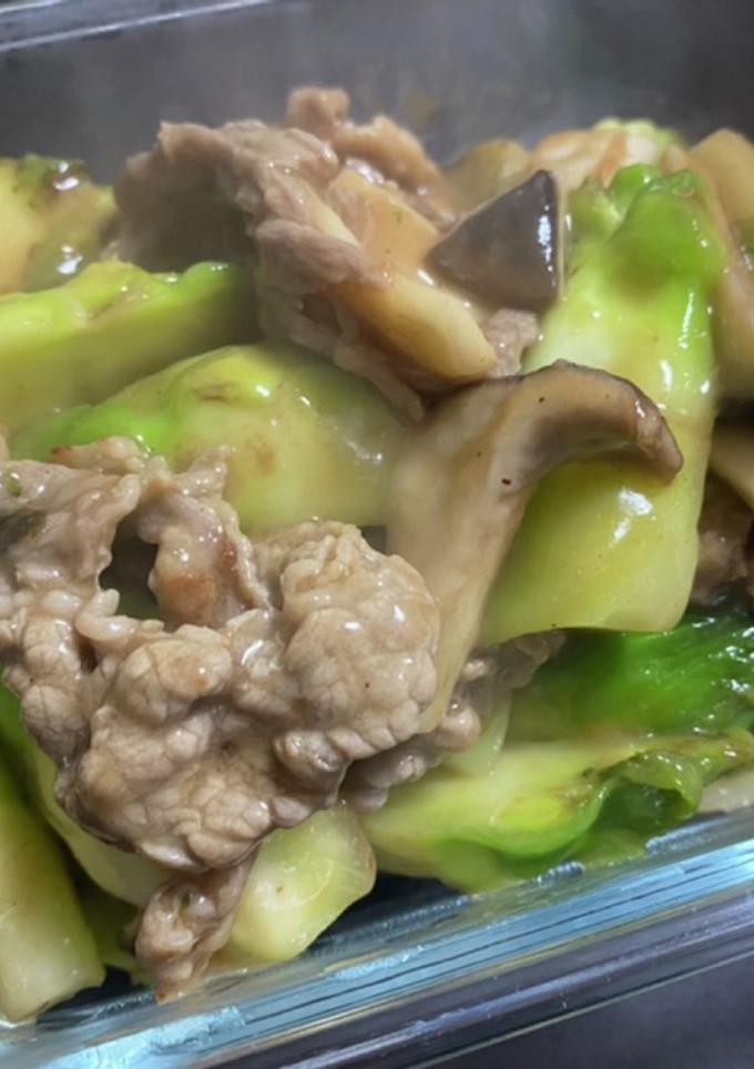 福岡県産蕾菜と牛肉のオイスターソース炒め-レシピのメイン写真