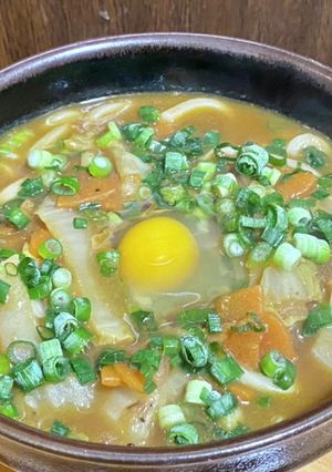 残ったカレーでカレーうどん・白菜プラス-レシピのメイン写真