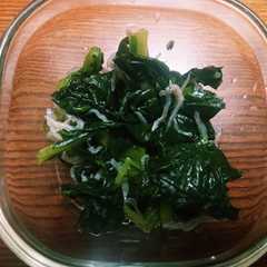 รูปของ ほうれん草のしらす和え