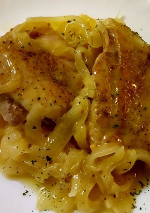鶏もも肉の白ワイン煮　マスタード風味-レシピのメイン写真