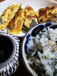 【ほうれん草の卵焼き】ある日の朝ごはん。-レシピのメイン写真