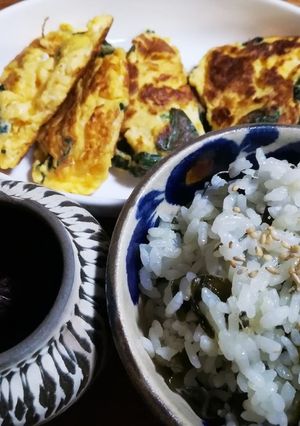 【ほうれん草の卵焼き】ある日の朝ごはん。-レシピのメイン写真