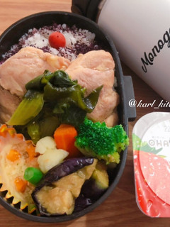 簡単茹で鶏肉温野菜グラタン弁当覚書-レシピのメイン写真