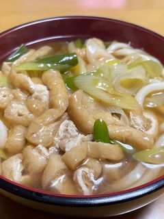 寒い日に♪葱と油揚げの餡かけうどん-レシピのメイン写真
