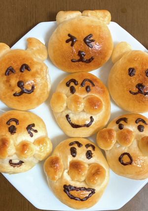 アンパンマンパンとくまパン-レシピのメイン写真
