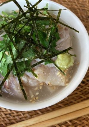 クエ出汁の素で鯛茶漬け-レシピのメイン写真