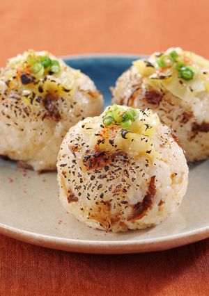 ねぎ味噌のせ 但馬牛しぐれ焼きおにぎり-レシピのメイン写真