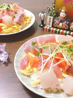 ひな祭りに♡塩麹de海鮮ちらし寿司-レシピのメイン写真