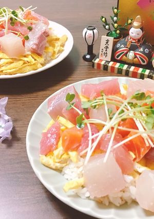 ひな祭りに♡塩麹de海鮮ちらし寿司-レシピのメイン写真