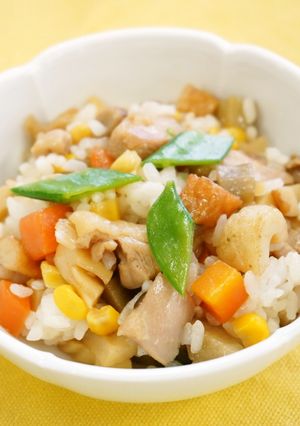 鮮やか！三色まぜご飯☆枚方市給食-レシピのメイン写真
