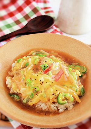 あんの中に卵を入れる！失敗しない天津飯-レシピのメイン写真