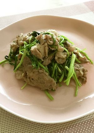 【野菜ソムリエ】京壬生菜と豚肉の炒めもの-レシピのメイン写真
